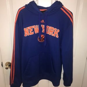NBA Adidas New York Knicks Three Striped Hoodie
